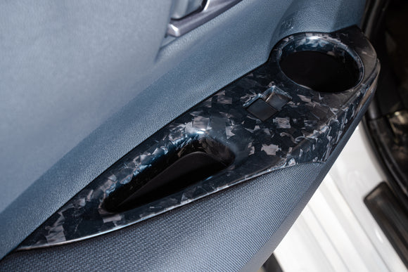 TOM'S RACING FORGED CARBON DOOR SWITCH PANEL SET (LHD) - GR COROLLA [2023+]