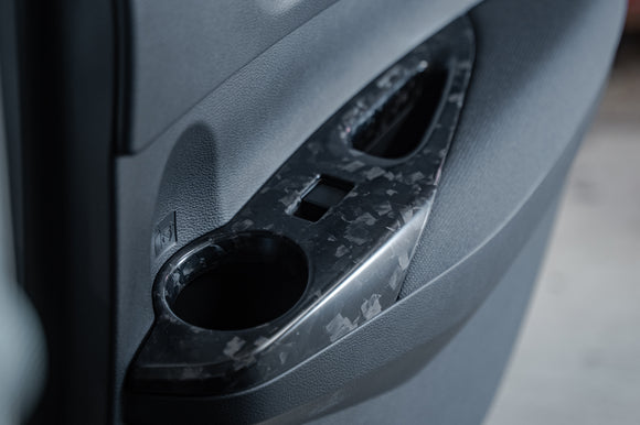 TOM'S RACING FORGED CARBON DOOR SWITCH PANEL SET (LHD) - GR COROLLA [2023+]